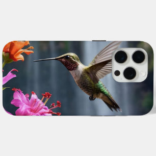 "Whispers of Nature: Hummingbird, Waterfall,  iPhone 15 Pro Max Case