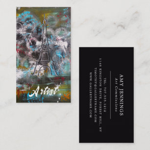 Whispers of Paris Painting by Alfred Fox Business Card