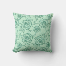 Whispers of Rose, Elegant Line Art Floral Pattern