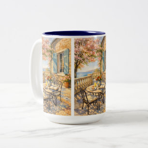 Whispers of Sage  Vintage Sealife   Two-Tone Coffee Mug