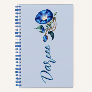Whispers of Sapphire Dawn Keepsake  Notebook