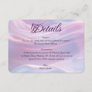 Whispers of Silk: Dreamy Pastel Waves Pink Blue Enclosure Card