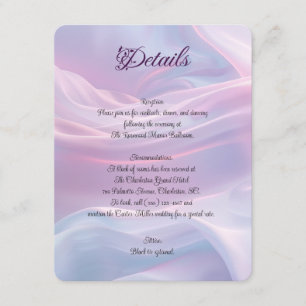 Whispers of Silk: Dreamy Pastel Waves Pink Blue Enclosure Card