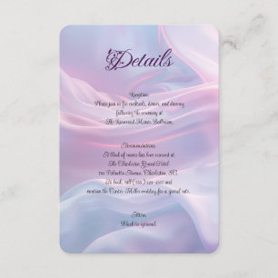 Whispers of Silk: Dreamy Pastel Waves Pink Blue Enclosure Card