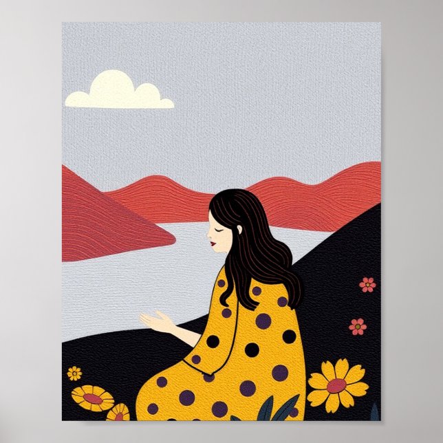 "Whispers of Spring: A Serene Moment Poster (Front)