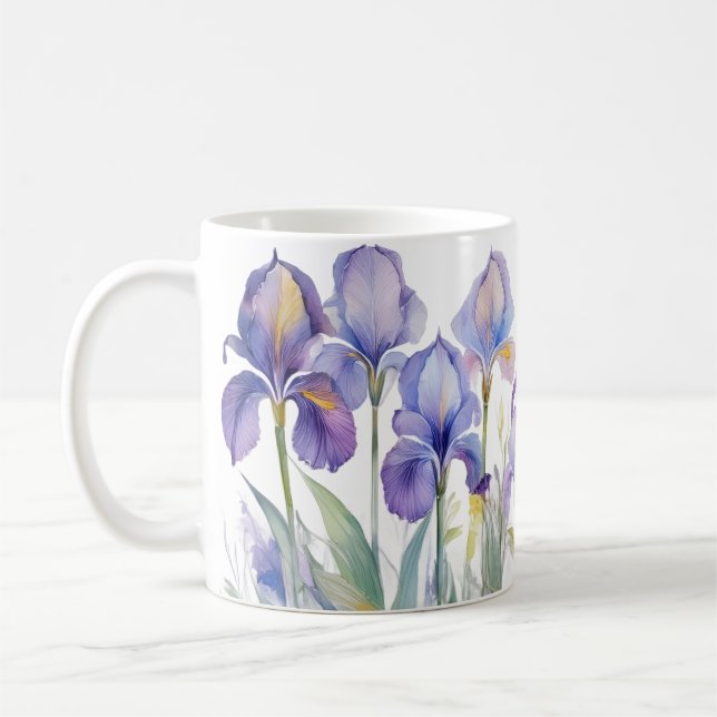 Whispers of Spring – Iris Bloom II Mug (Left)