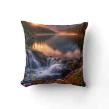 Whispers of the Alpine Sunset Mountain Dusk Artwor