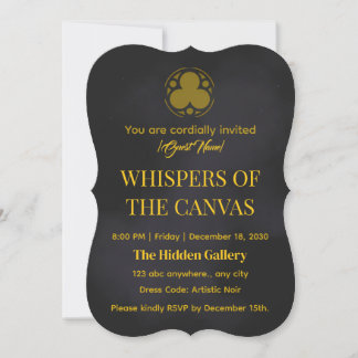 Whispers of the Canvas | Elegant Art Exhibition Invitation