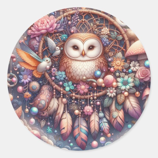  Whispers of the Enchanted Forest Classic Round Sticker (Front)