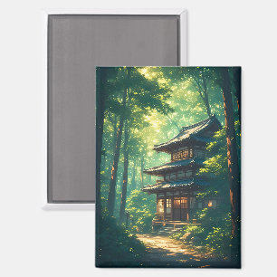 Whispers of the Forest: A Hidden Japanese Retreat Magnet