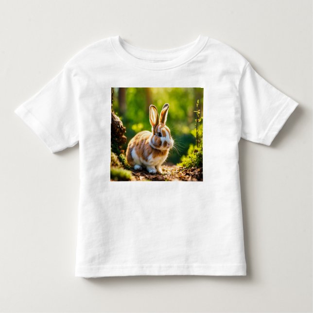 Whispers of the Forest: A Rabbit’s Gentle Pause Toddler T-Shirt (Front)