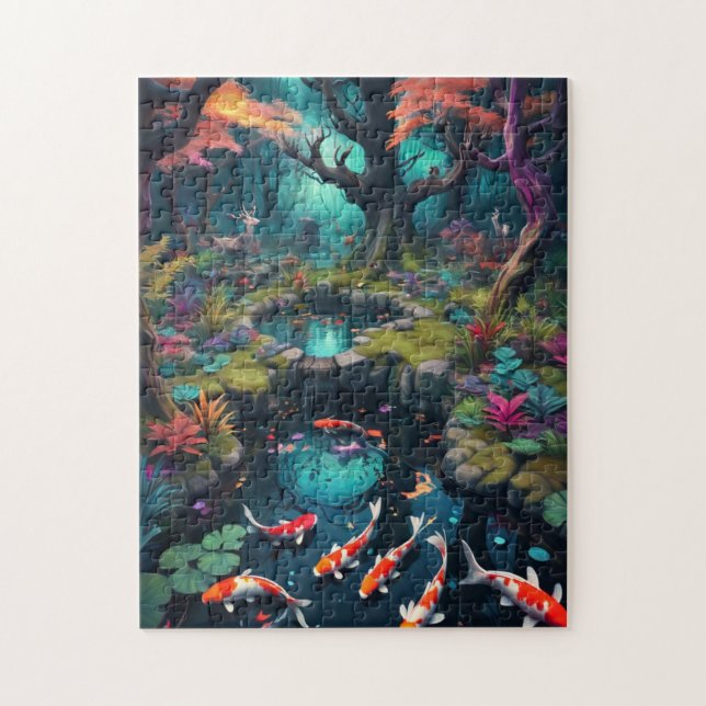 Whispers of the Forest: Koi Puzzle Adventure (Vertical)