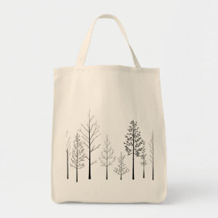 Whispers of the Forest – Minimalist Tree Silhouett Tote Bag