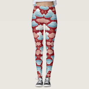Whispers of the Heavens: A Chinese Cloud Pattern Leggings