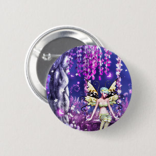 Whispers of the Moonlit Fairy 6 Cm Round Badge