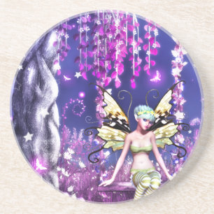 Whispers of the Moonlit Fairy Coaster