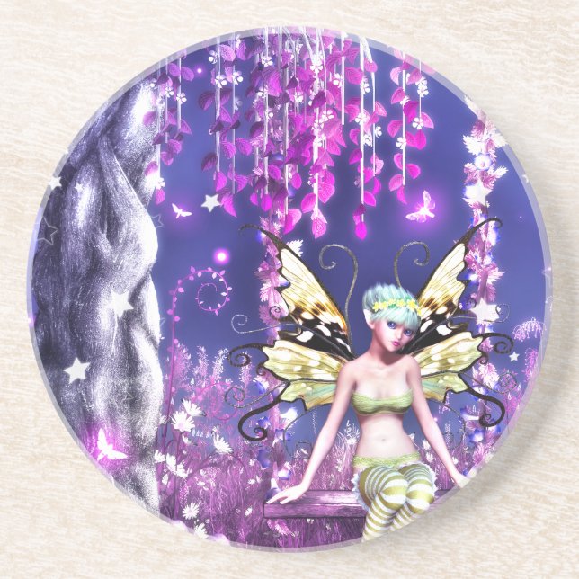Whispers of the Moonlit Fairy Coaster (Front)