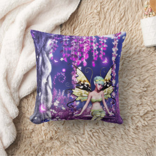 Whispers of the Moonlit Fairy Cushion