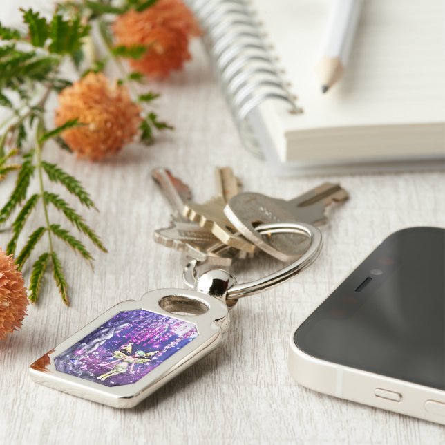 Whispers of the Moonlit Fairy Key Ring (Side)