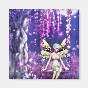 Whispers of the Moonlit Fairy Magnet