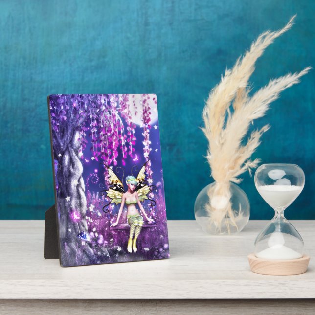 Whispers of the Moonlit Fairy Plaque (Side)