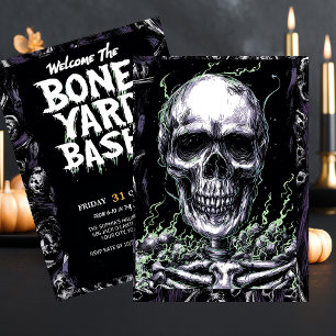 Whispers of the Ominous Skull Invitation