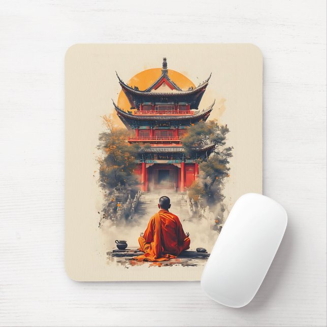 Whispers of the Pagoda Mouse Pad (With Mouse)