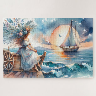 Whispers of the Sea at Sunset Jigsaw Puzzle