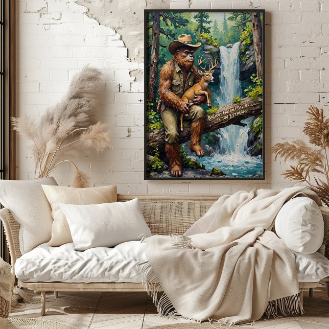 Whispers of the Wild:Bigfoot and the Trusting Fawn Poster (Creator Uploaded)