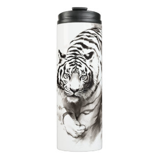 Whispers of the Wild: White Tiger Collection -  Thermal Tumbler