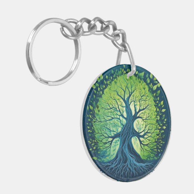 Whispers of the Wind: The Essence of Tree Key Ring (Front Left)