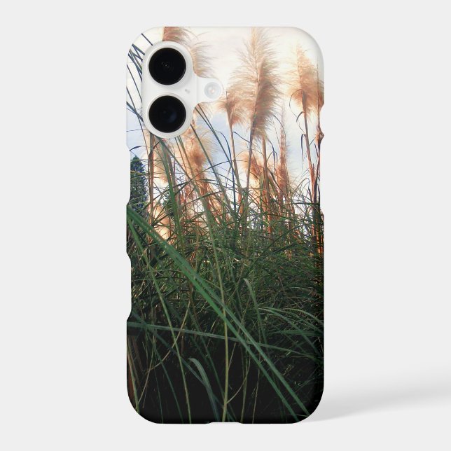 "Whispers of the Wind: The White Pampas Grasses" iPhone Case (Back)