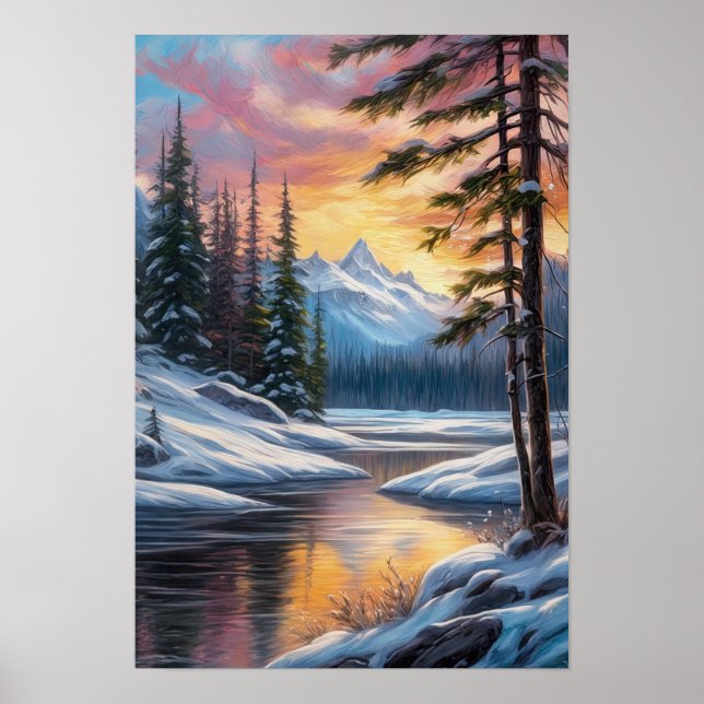 Whispers of Winter, A Riverside Reverie Poster (Front)