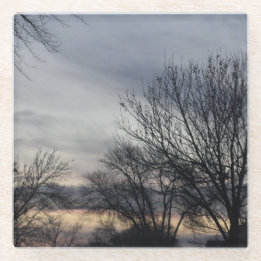 Whispers of Winter Glass Coaster