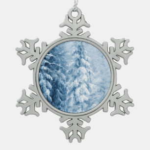 Whispers of Winter Snowflake Pewter Christmas Ornament
