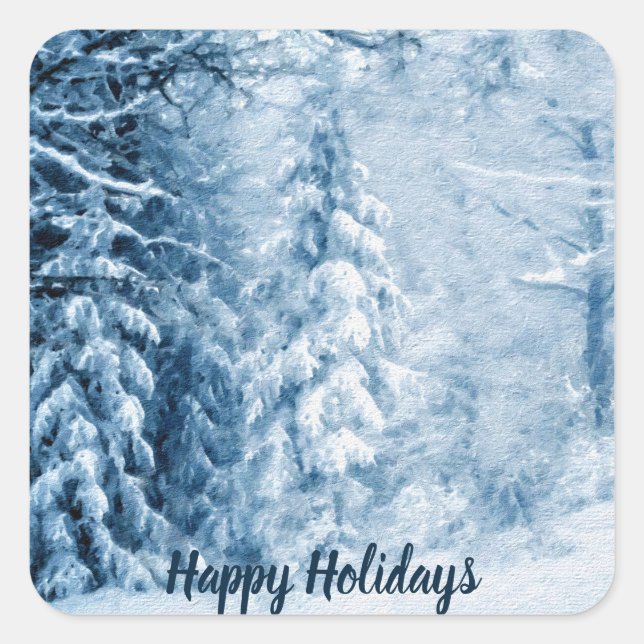 Whispers of Winter Square Sticker (Front)