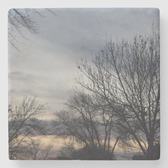 Whispers of Winter  Stone Coaster (Front)