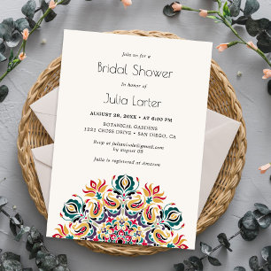 Whispers Swan Birds Lotus Flowers Mandala Wedding Invitation