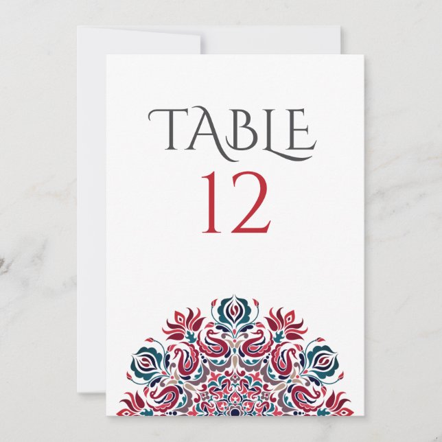 Whispers Swan Birds Lotus Flowers Table Number (Front)