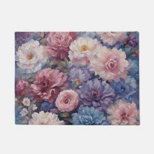 Whispy wildflower design doormat