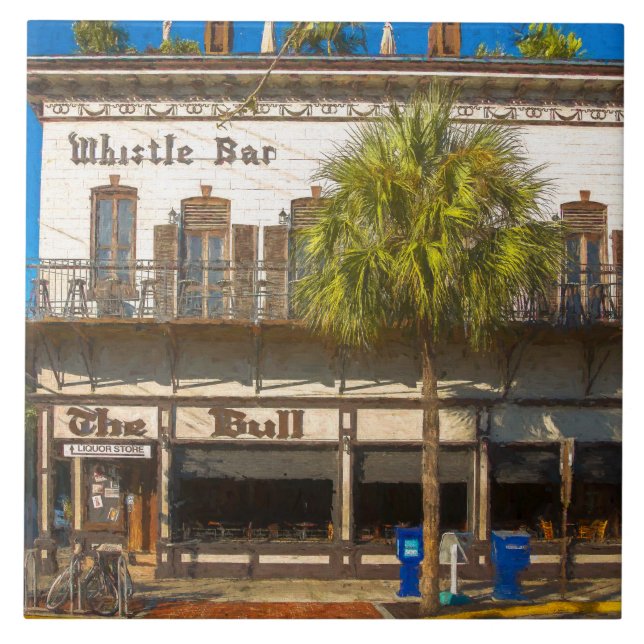 Whistle Bar Key West Ceramic Tile (Front)