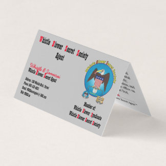 Whistle Blower Secret Service folding Bus. Card