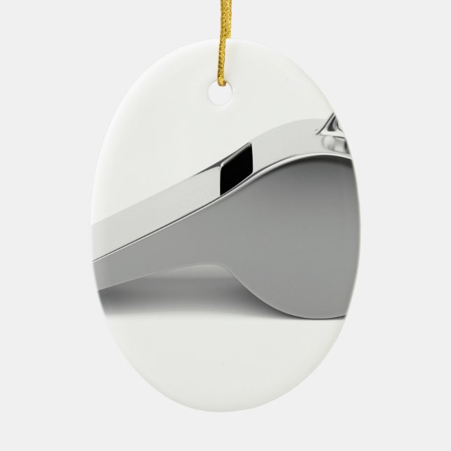 Whistle Ceramic Ornament (Front)