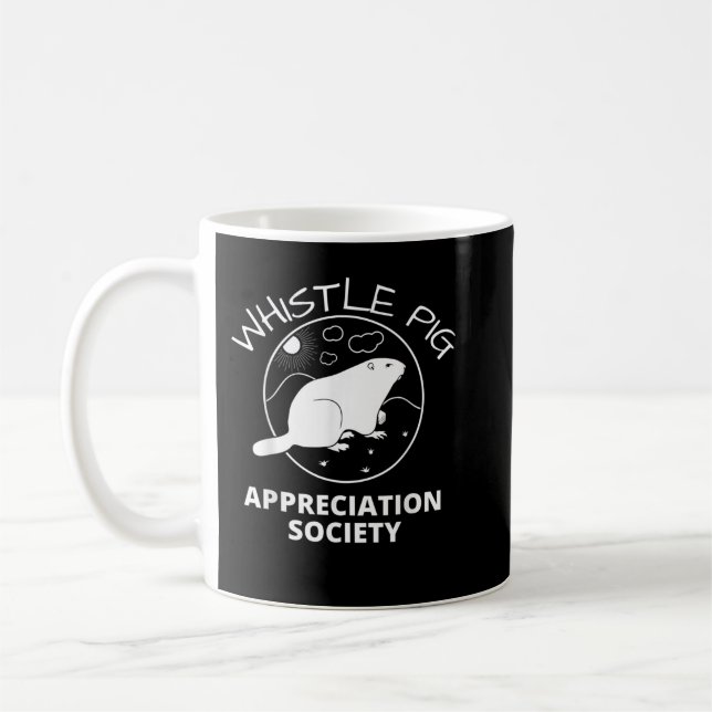 Whistle Pig Appreciation Society - Groundhog Coffee Mug (Left)