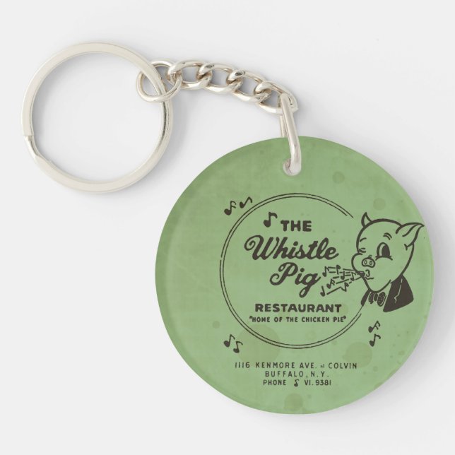 Whistle Pig Restaurant Key Ring (Front)