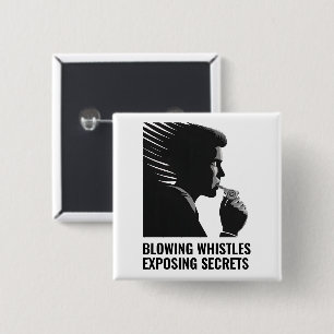 Whistleblower 15 Cm Square Badge