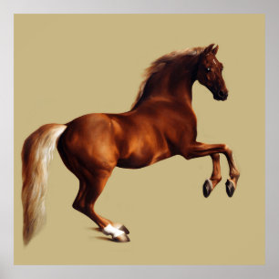 Whistlejacket horse by George Stubbs Poster