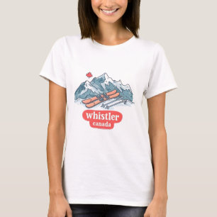 Whistler BC Canada Cute Skiing Mountain T-Shirt