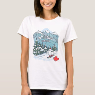 Whistler BC Canada Cute Snowboarding Mountain T-Shirt