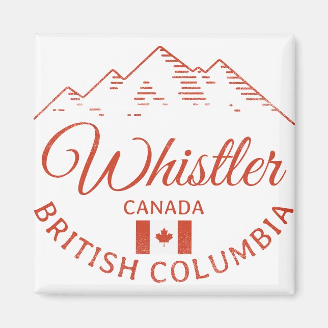 Whistler BC Canada Mountain Magnet (Front)